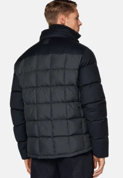 Bomber Flyn En Flanelle Et Tissu Tech En Plume