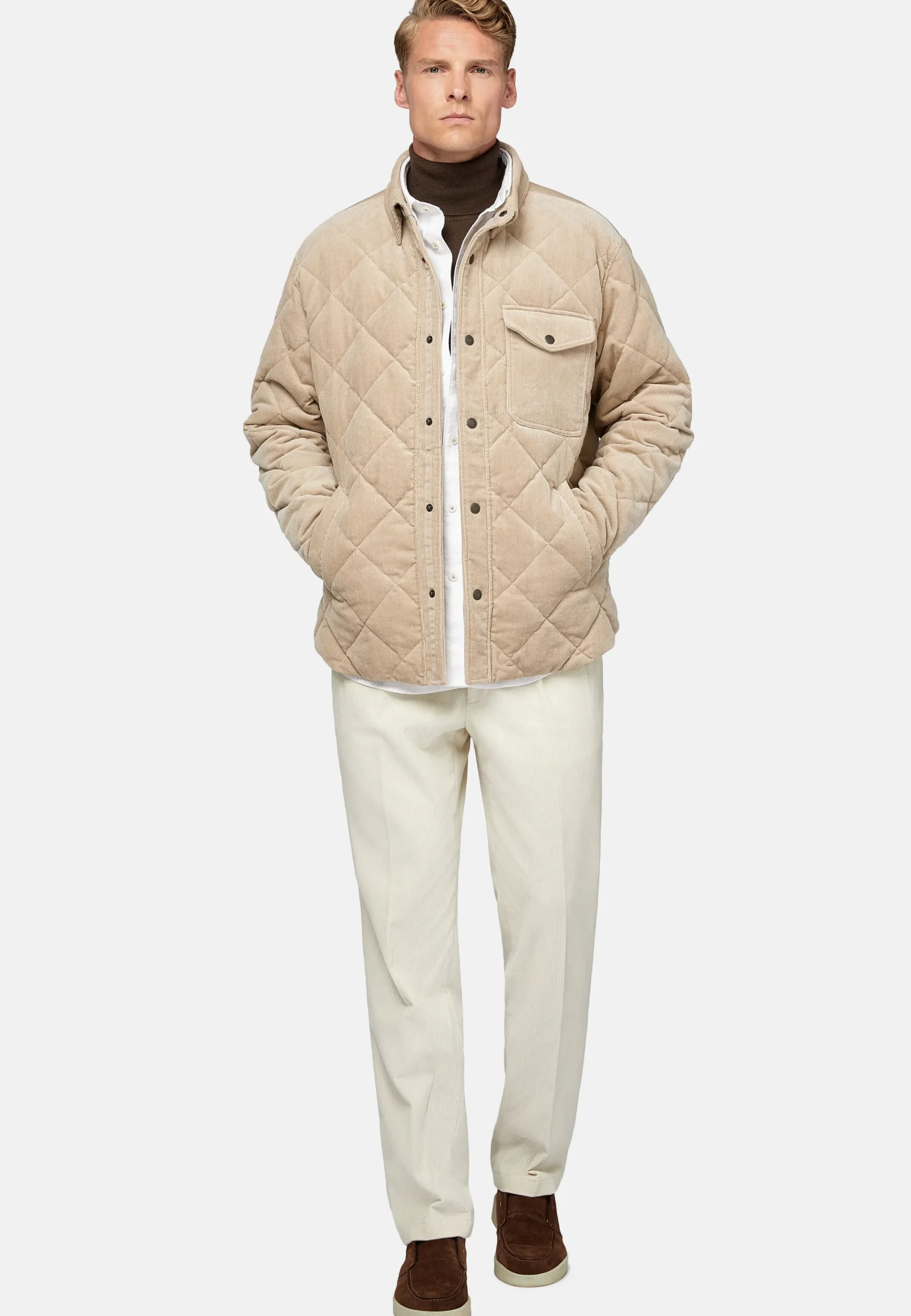 Bomber Rembourré En Velours De Coton