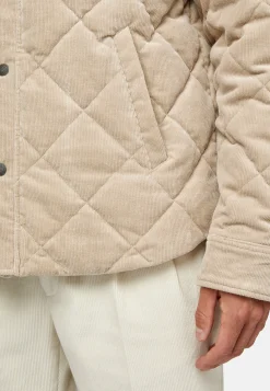 Bomber Rembourré En Velours De Coton