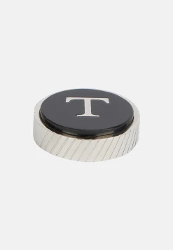 Boutons De Manchette Ronds Lettre T