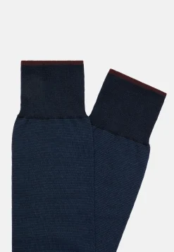 Chaussettes Rayées Micro Motif En Coton Bio
