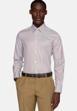Chemise À Rayures En Coton Regular Fit