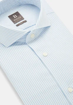 Chemise À Rayures En Coton Dobby Slim Fit