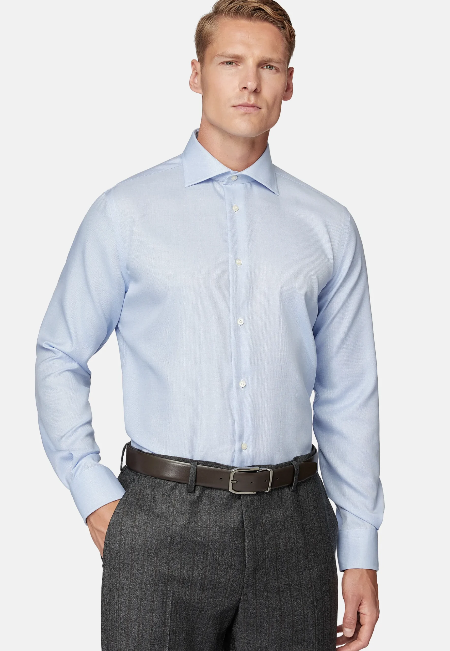 Chemise En Coton Dobby Regular Fit