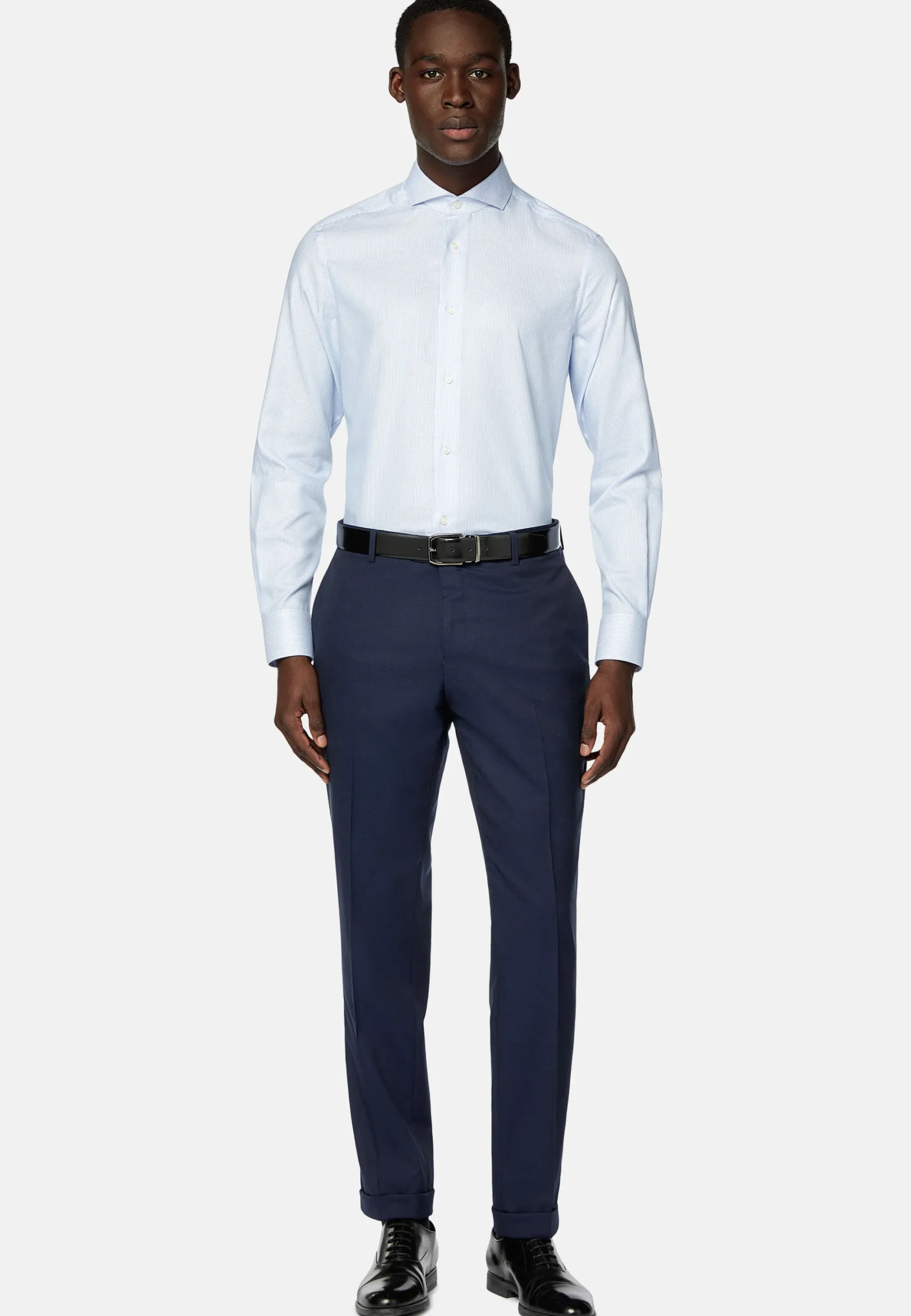 Chemise En Coton Dobby Slim Fit