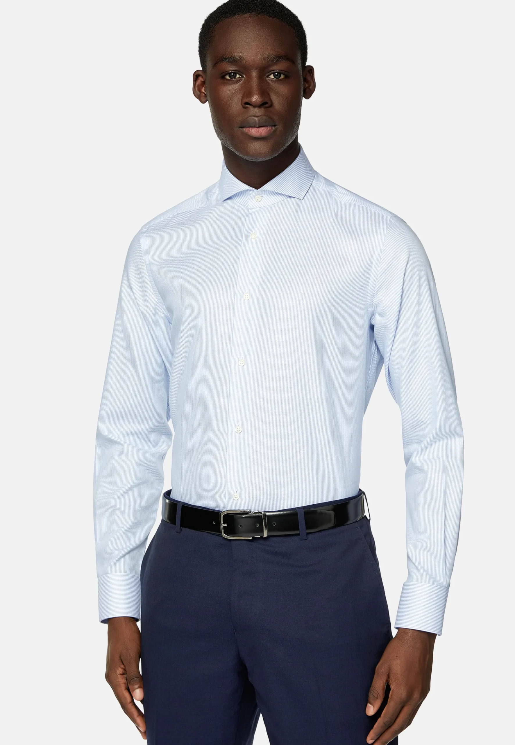 Chemise En Coton Dobby Slim Fit