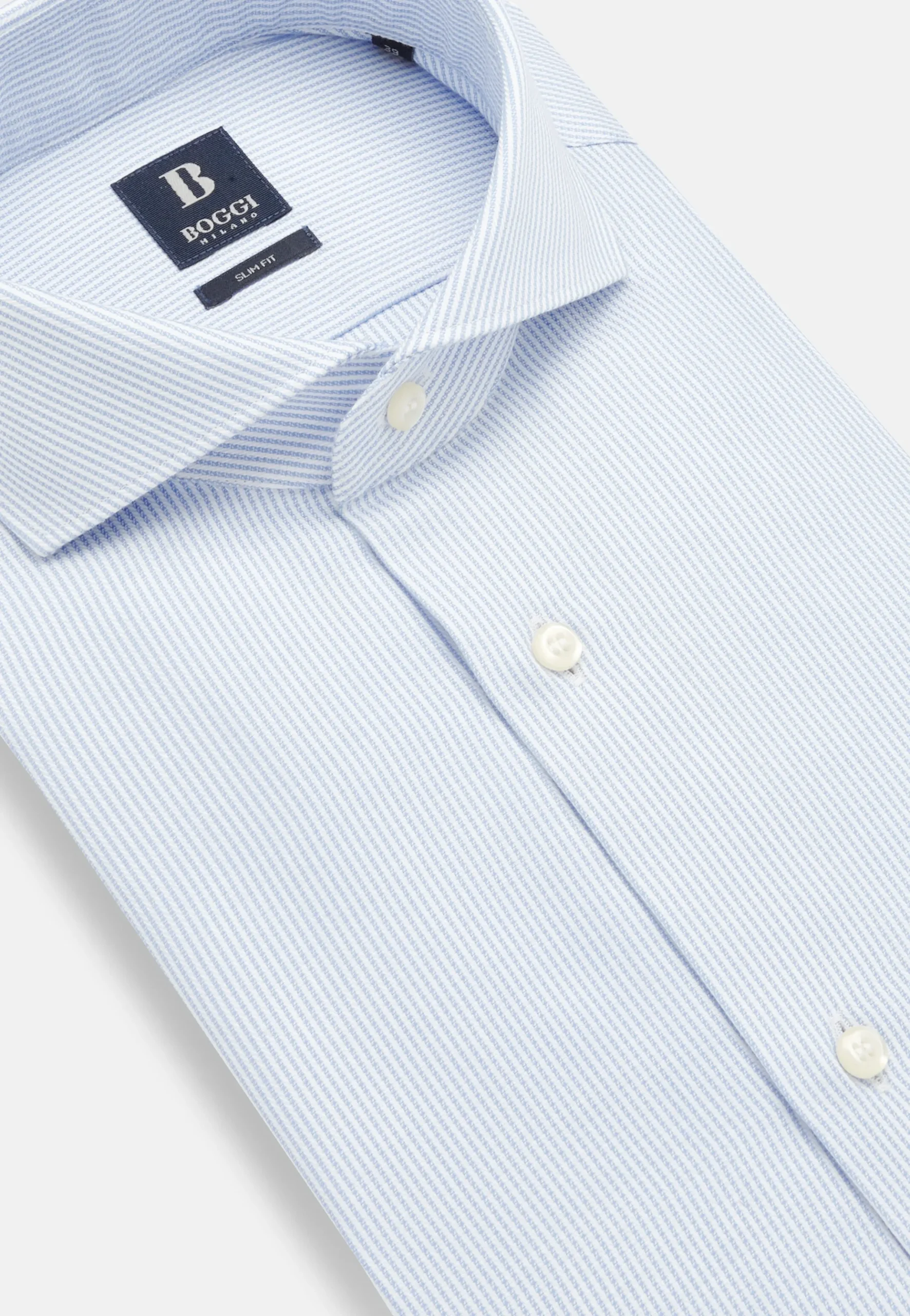 Chemise En Coton Dobby Slim Fit