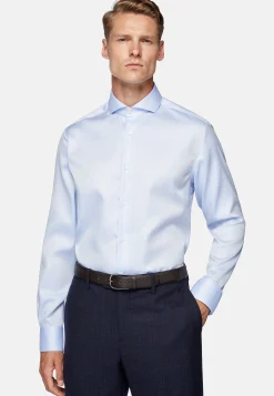 Chemise En Coton Dobby Slim Fit