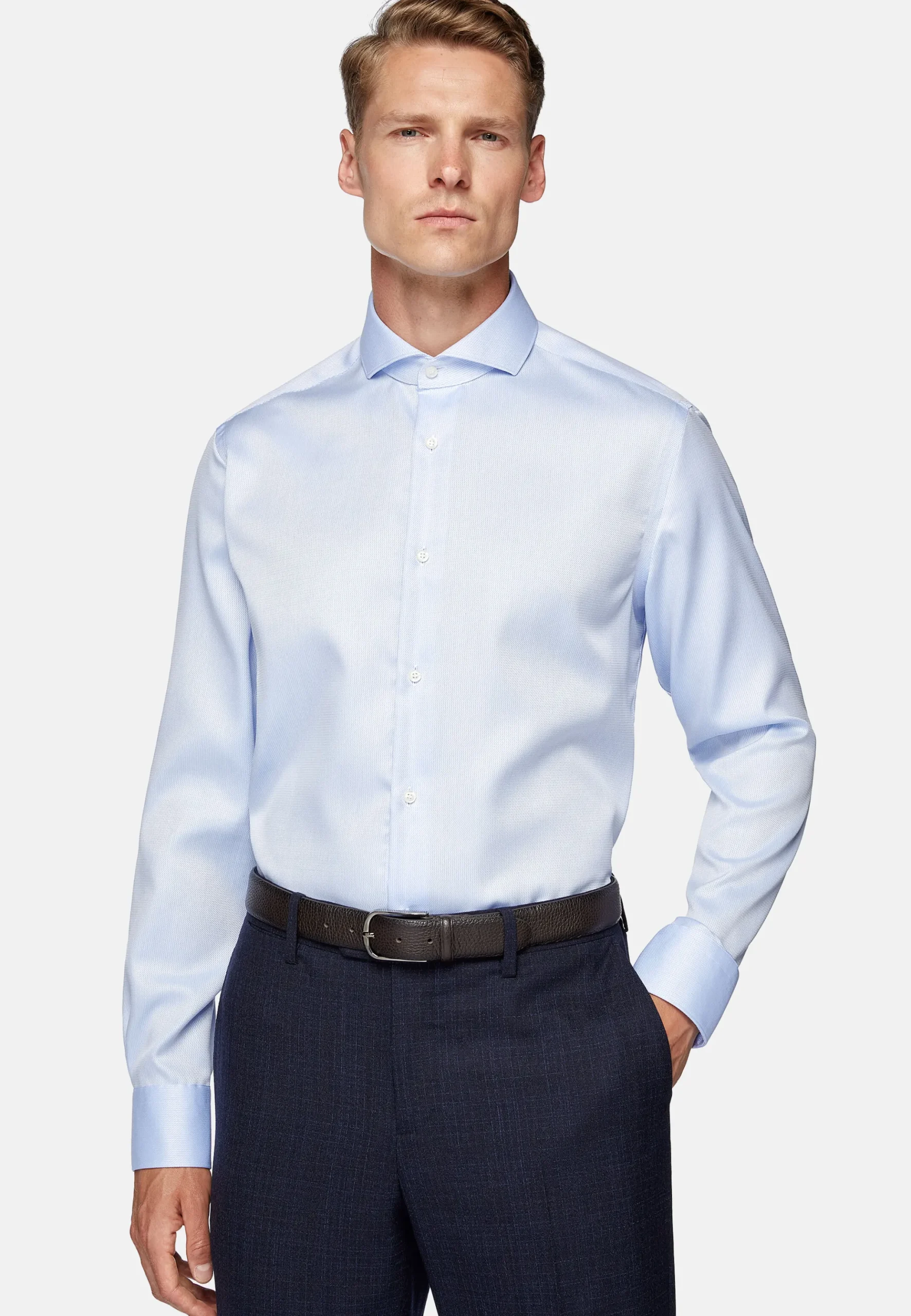 Chemise En Coton Dobby Slim Fit