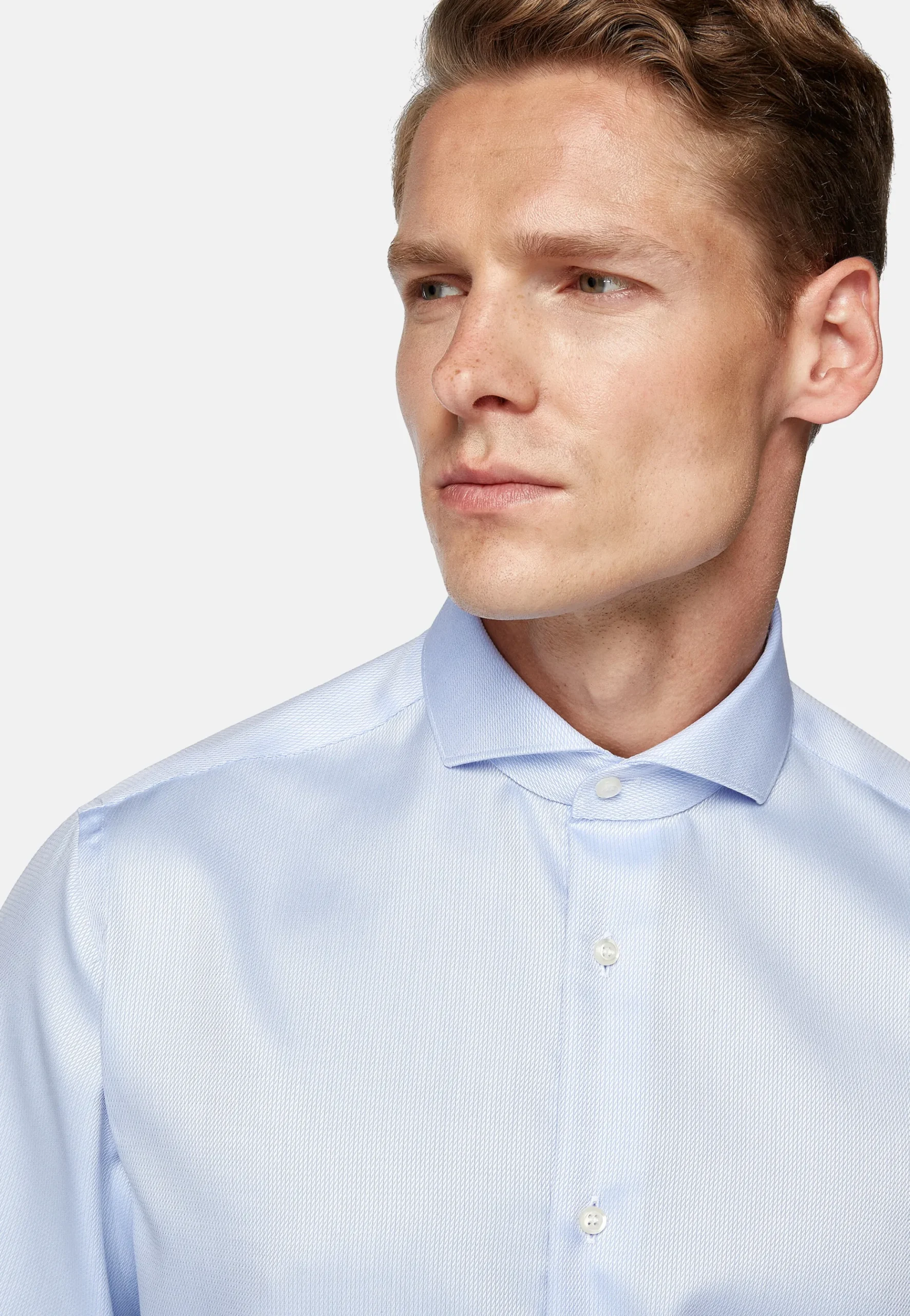 Chemise En Coton Dobby Slim Fit