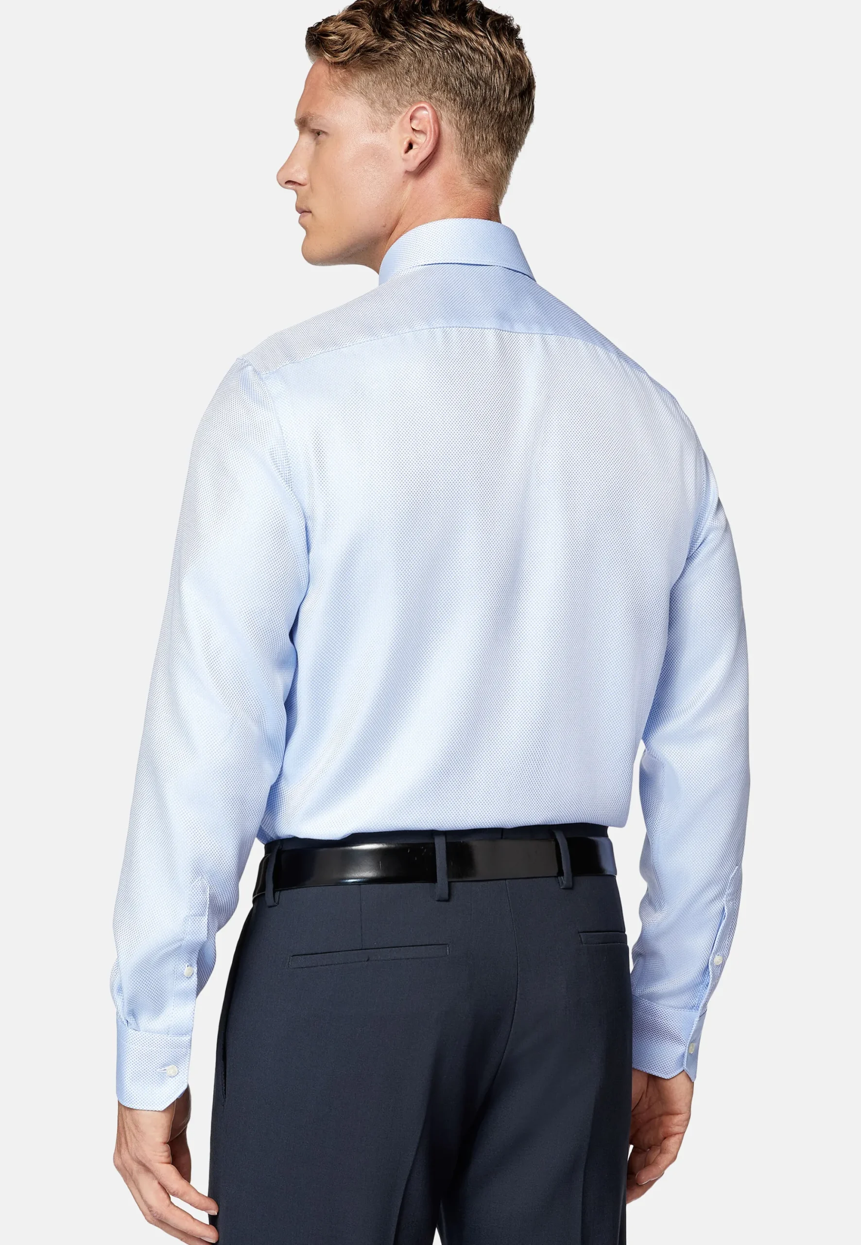 Chemise En Coton Dobby Slim Fit