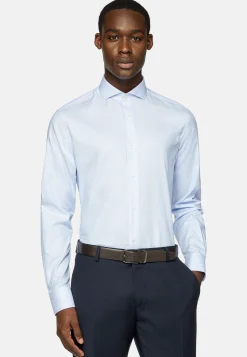 Chemise En Coton Dobby Slim Fit