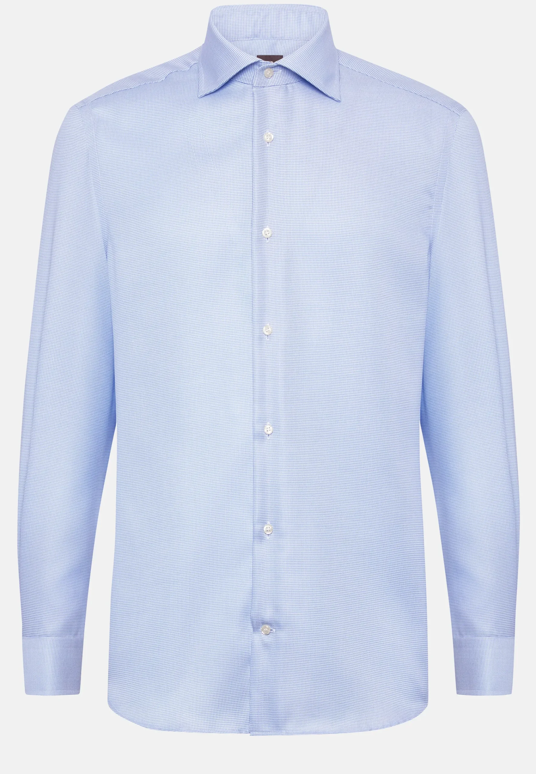 Chemise Pied-De-Poule En Coton Dobby Slim Fit