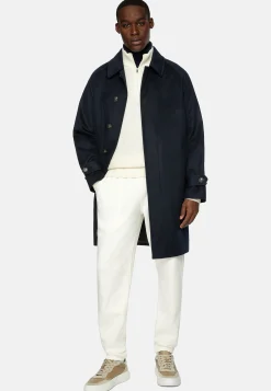 Manteau À Simple Boutonnage En Laine Cachemire