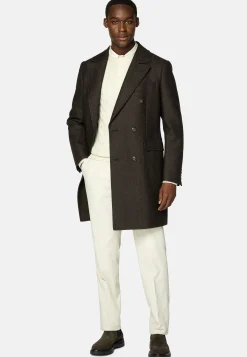 Manteau Croisé En Laine