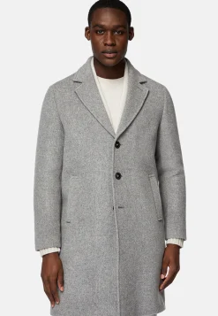 Manteau En Laine À Simple Boutonnage