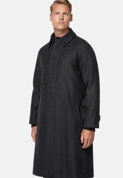 Manteau En Laine À Simple Boutonnage