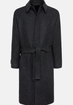 Manteau En Laine À Simple Boutonnage