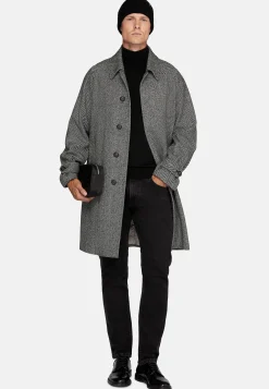 Manteau En Laine À Simple Boutonnage