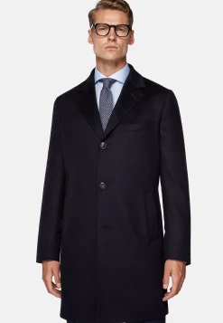Manteau En Pur Cachemire À Boutonnage Simple