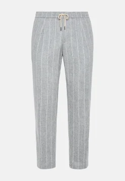 Pantalon City En Flanelle À Fines Rayures