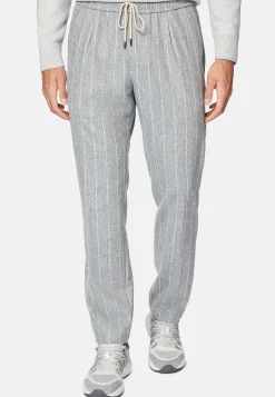 Pantalon City En Flanelle À Fines Rayures