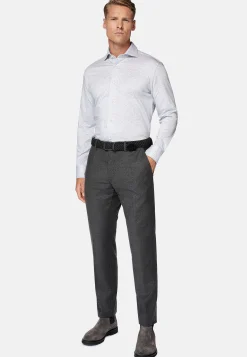 Pantalon En Flanelle Extensible.