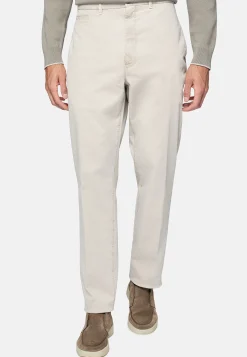 Pantalon En Gabardine De Coton Extensible