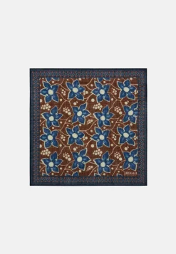 Pochette Motif Floral En Laine
