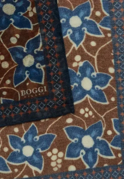 Pochette Motif Floral En Laine