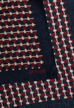 Pochette Motif Géométrique En Soie