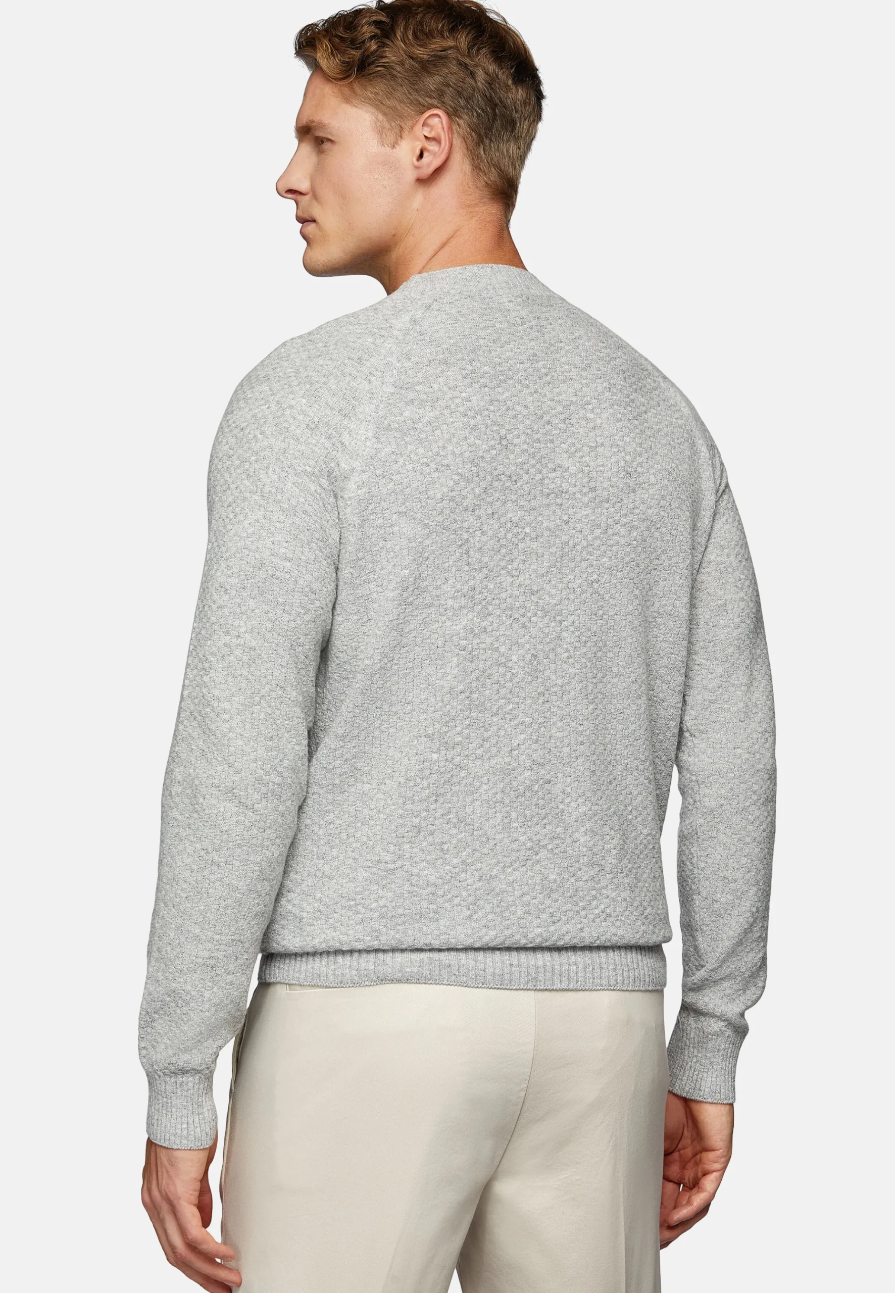 Pull Col Rond En Cachemire Mélangé