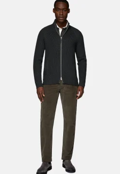 Pull Full Zip Anthracite En Laine Mérinos