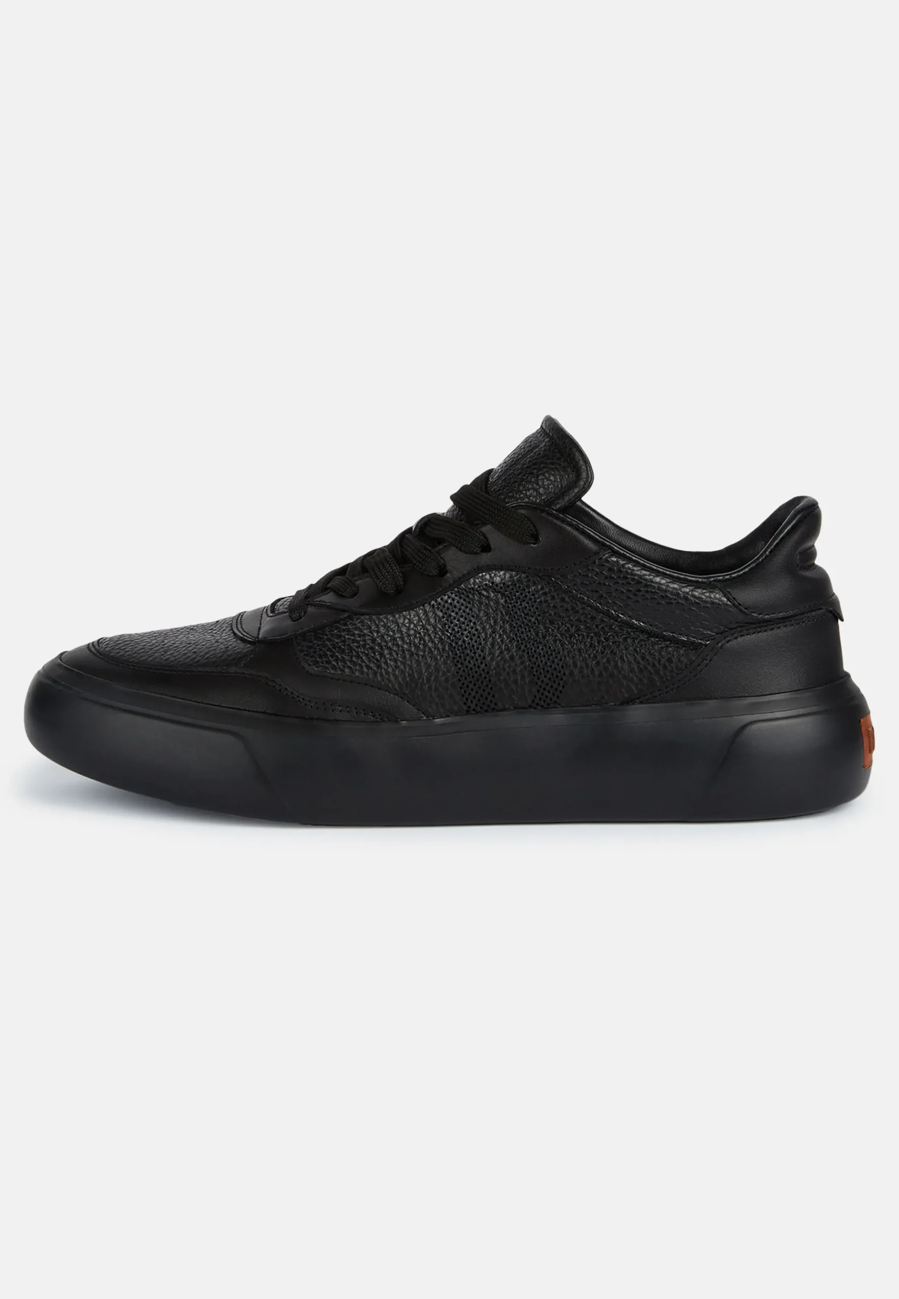 Sneakers En Cuir Foulonné Avec Logo