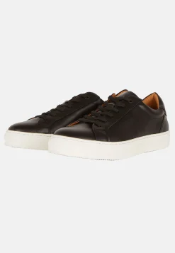 Sneakers En Cuir Noir