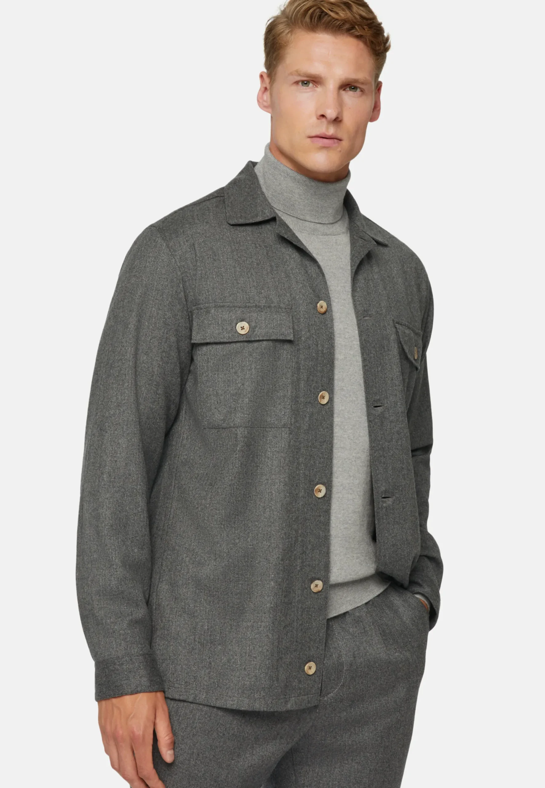 Surchemise En Flanelle Grise