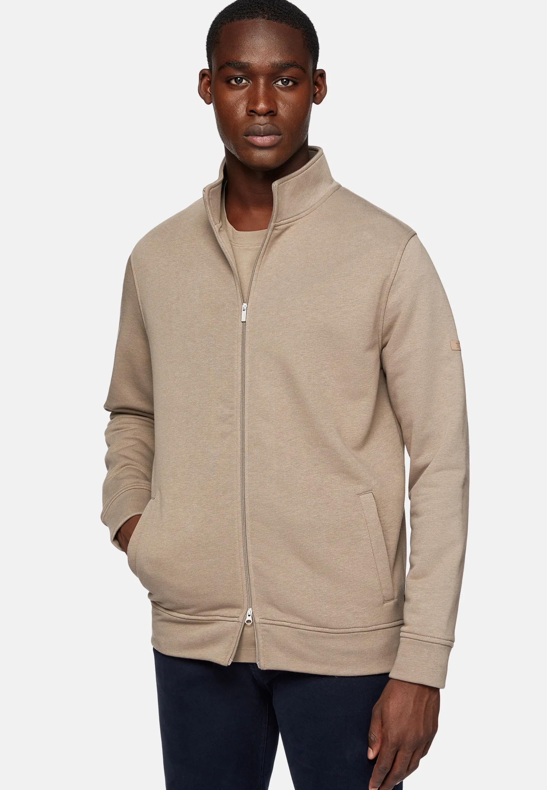 Sweat Full Zip En Coton Mélangé