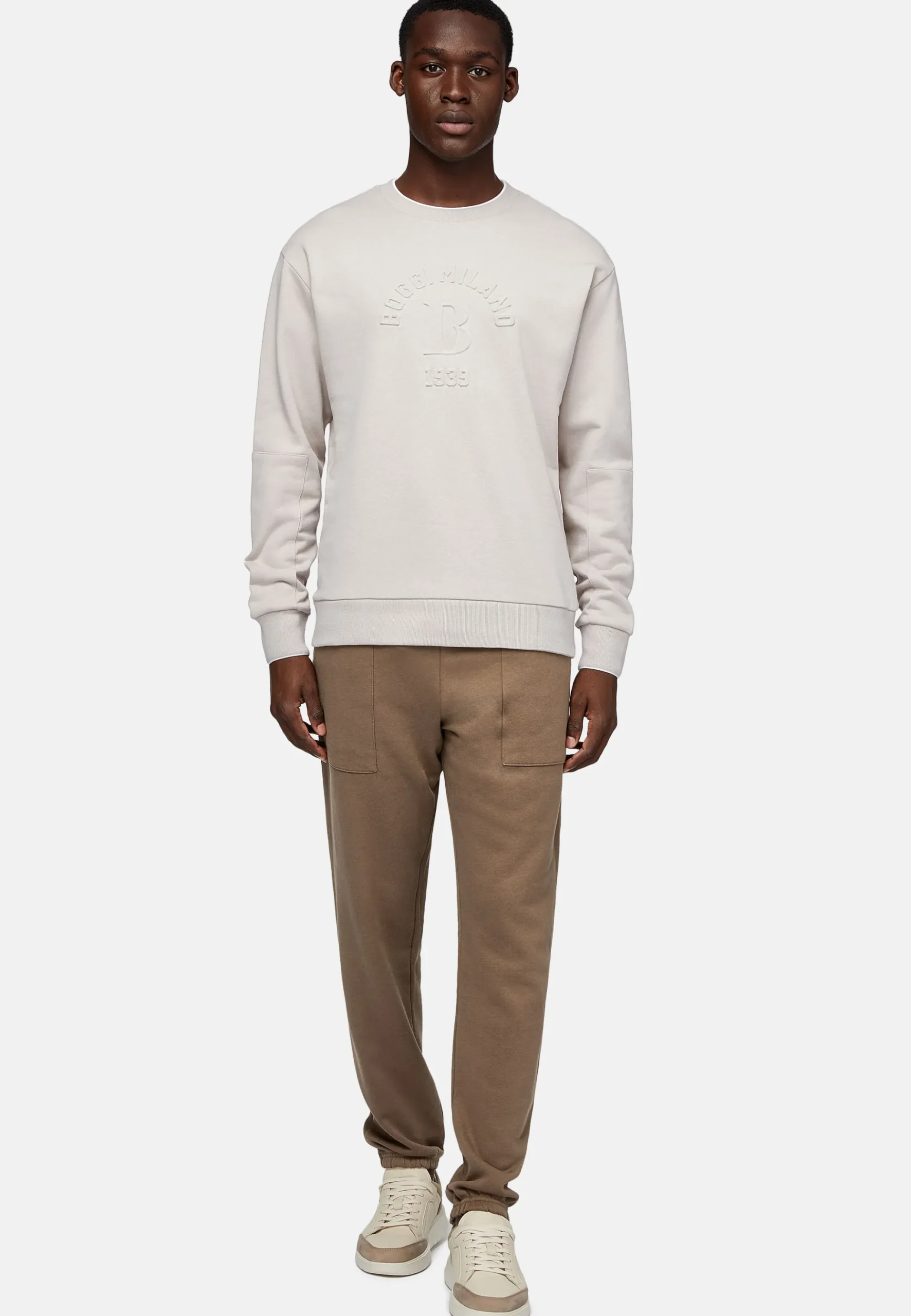 Sweat-Shirt Col Rond En Coton Bio Mélangé