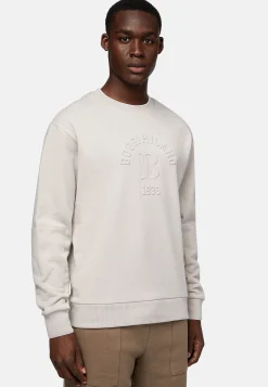 Sweat-Shirt Col Rond En Coton Bio Mélangé