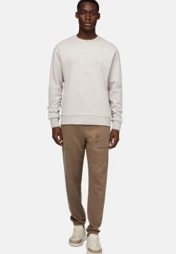Sweat-Shirt Col Rond En Coton Bio Mélangé