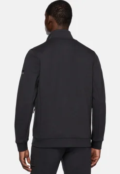 Sweat-Shirt Full Zip En Mélange Coton Et Scuba Léger