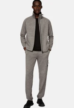 Sweat-Shirt Full Zip En Mélange Coton Scuba Léger