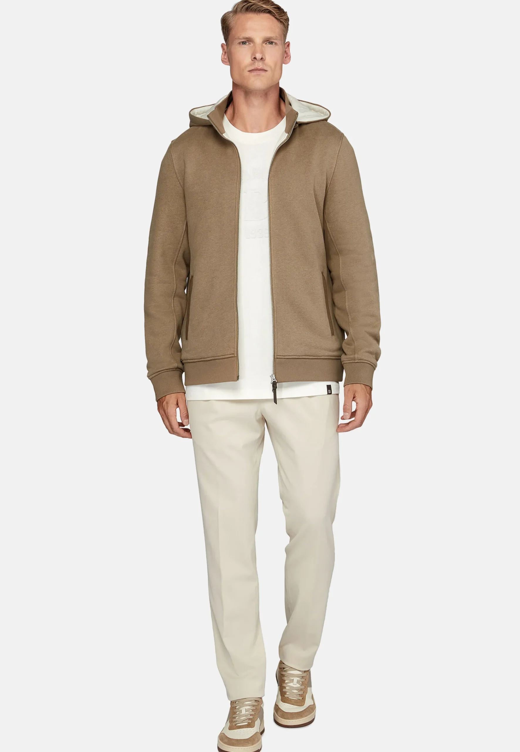 Sweat-shirt Rembourré À Capuche En Coton Tencel