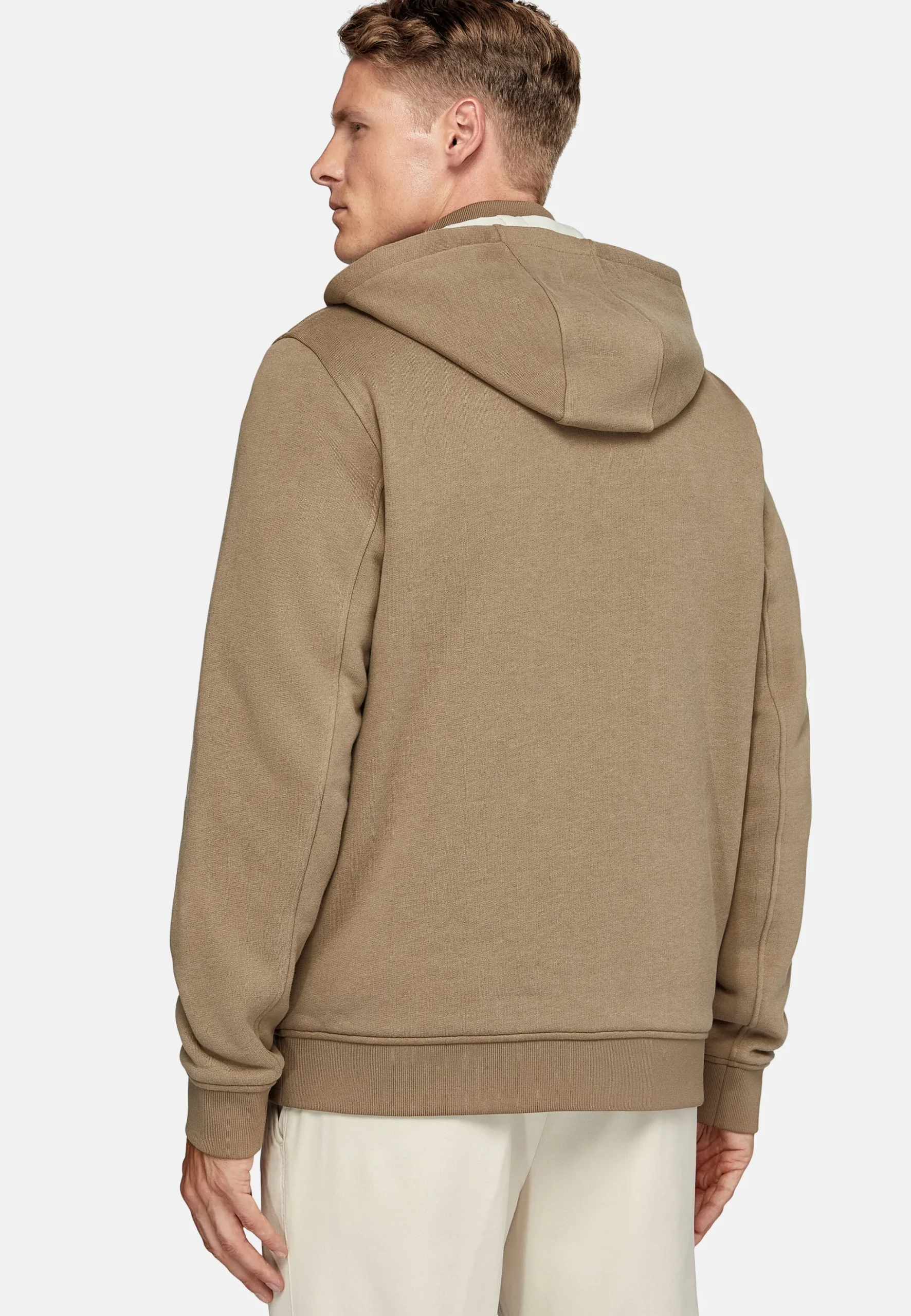 Sweat-shirt Rembourré À Capuche En Coton Tencel