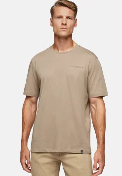 T-Shirt En Jersey De Coton Avec Poche Poitrine