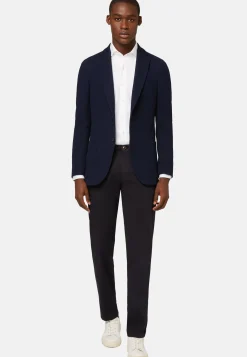 Veste Bleu Marine En Coton B Jersey