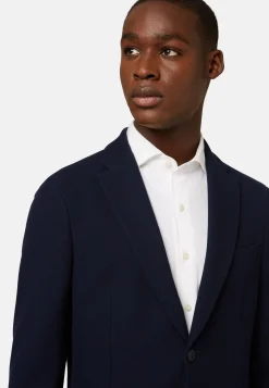 Veste Bleu Marine En Coton B Jersey