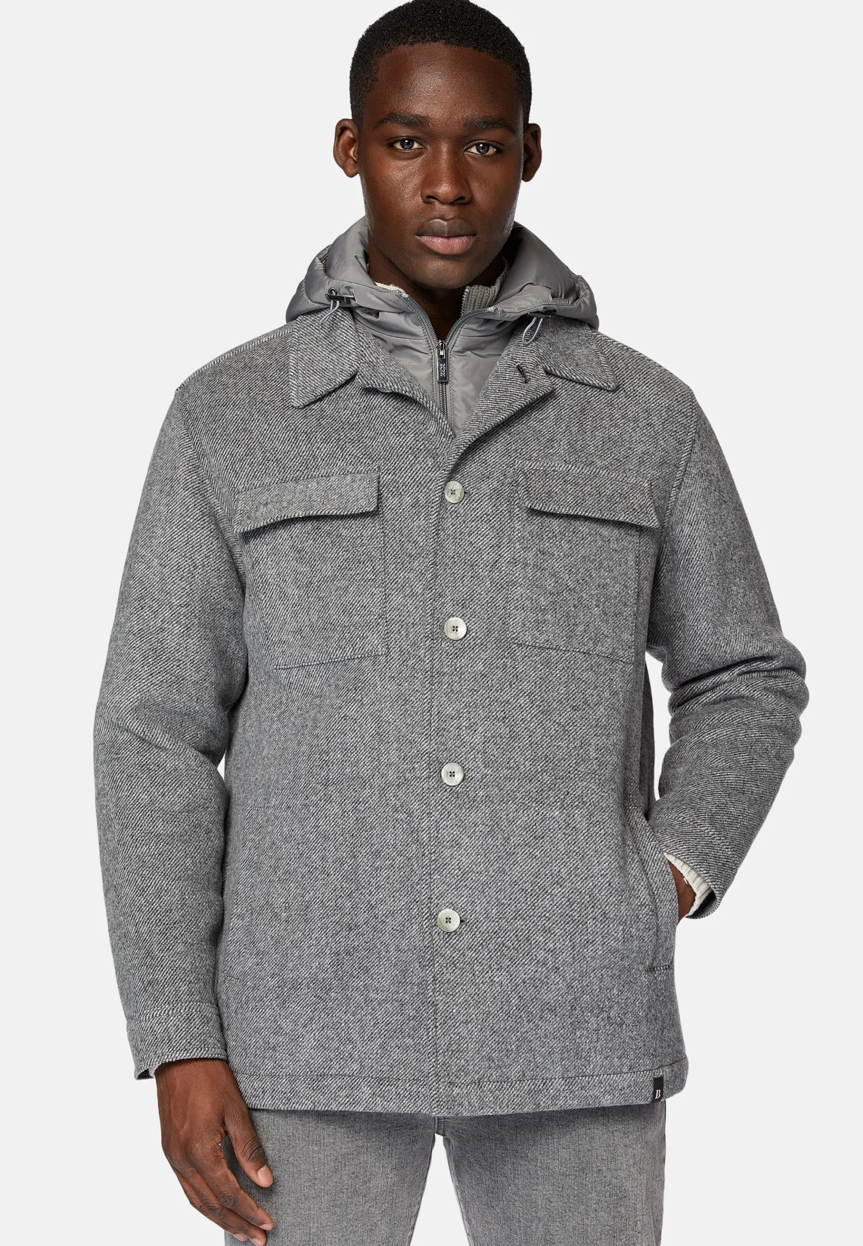 Veste Chemise Blink En Laine Avec Plastron