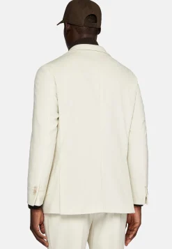 Veste Crème En Velours De Coton