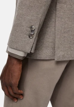 Veste Gris Tourterelle B Jersey En Mélange De Coton Et Laine